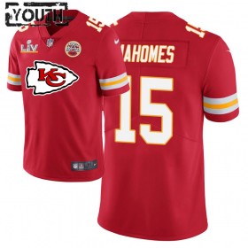Kansas City Chiefs Tröjor Patrick Mahomes 15 Nike Röd Team Logo 2021 Super Bowl LV - Barn